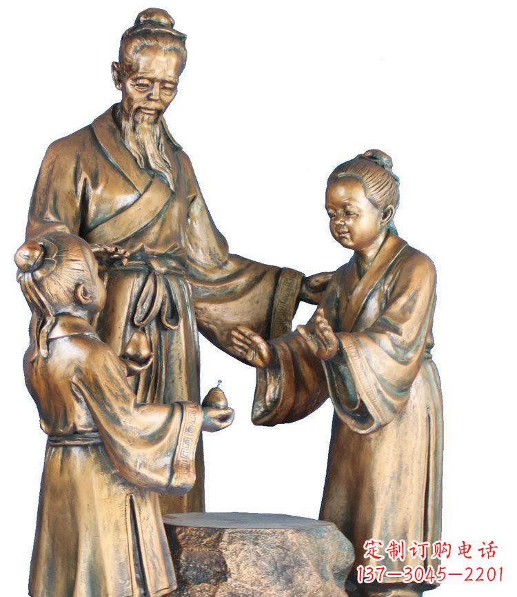 益阳校园孔融让梨景观铜雕