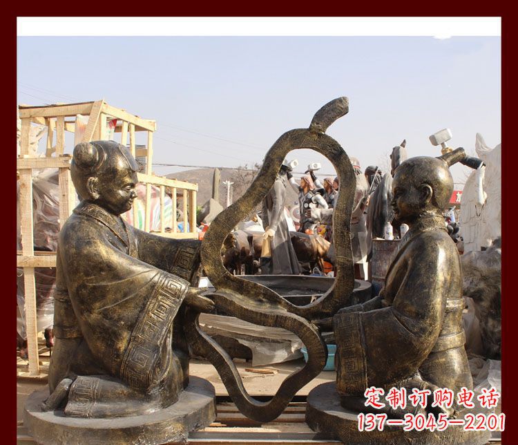 益阳校园孔融让梨铜雕