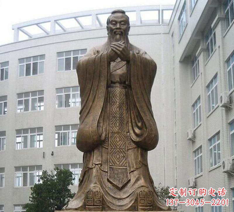 益阳校园孔子铜雕222