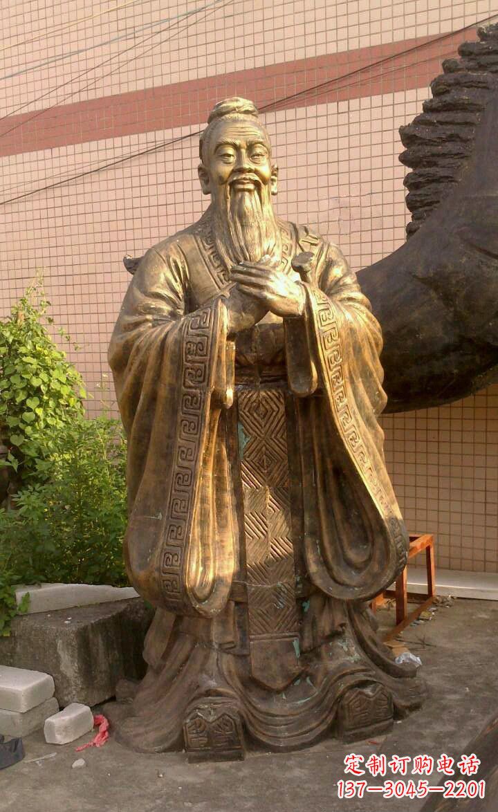 益阳校园孔子像人物铜雕