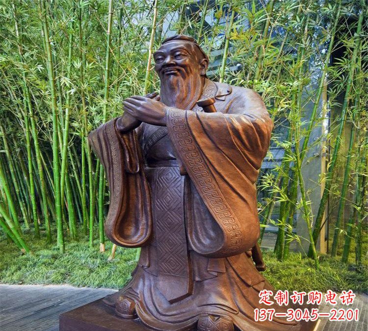 益阳校园孔子行教像铜雕
