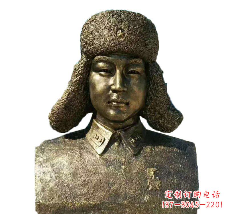 益阳校园雷锋头像铜雕