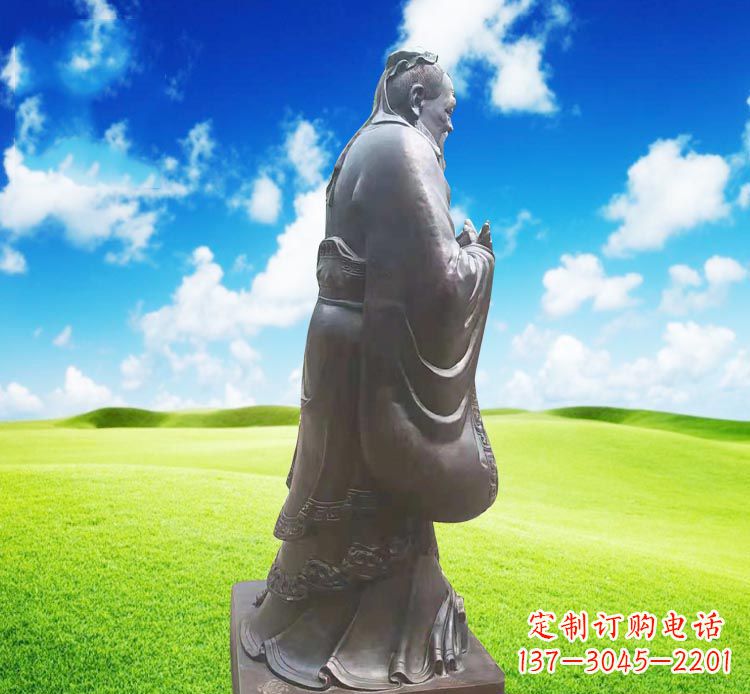 益阳校园名人孔子行教像铜雕