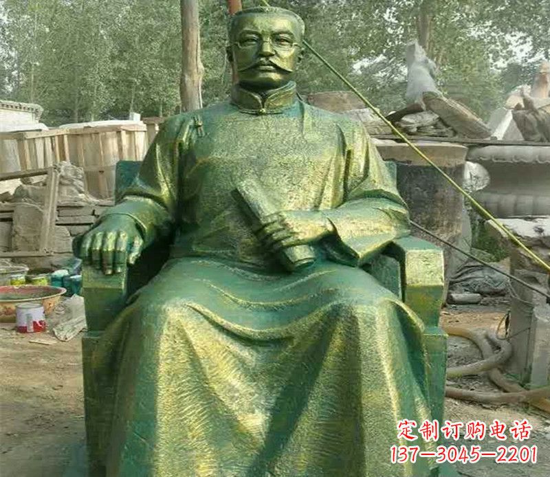 益阳校园名人李大钊铜雕