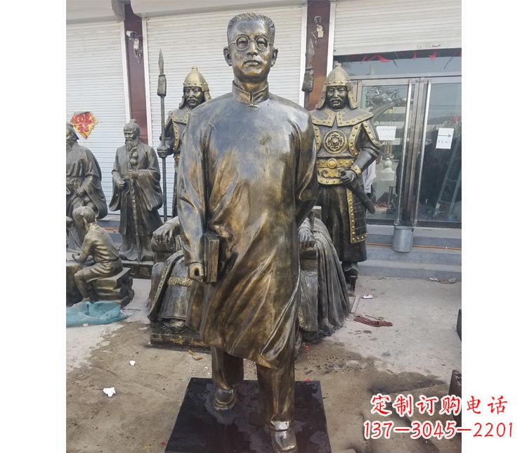 益阳校园名人立式陶行知铜雕