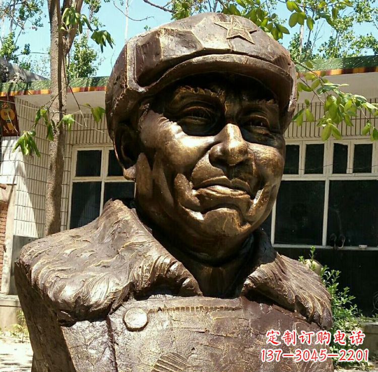 益阳校园名人朱德胸像铜雕