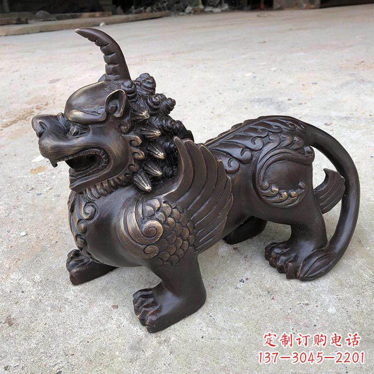 益阳獬豸纯铜铸造雕塑