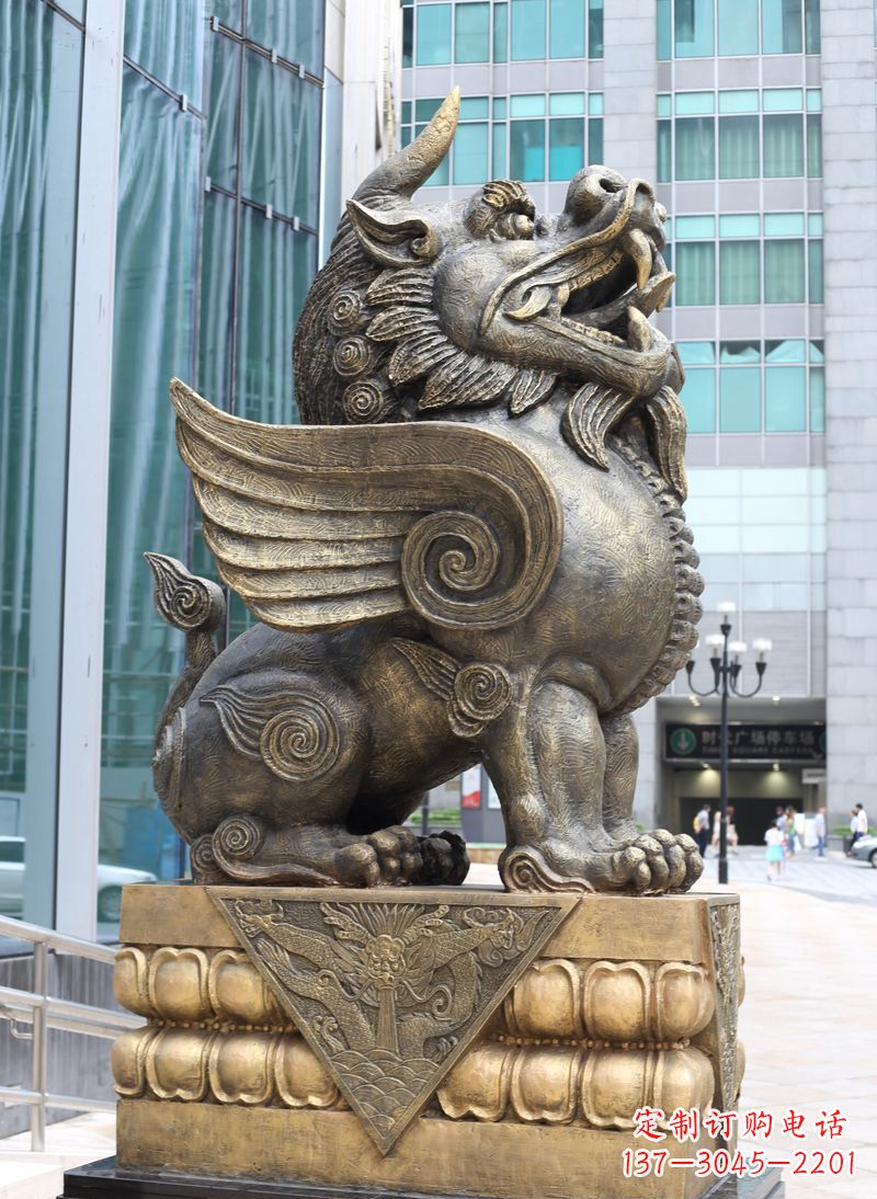 益阳獬豸法院独角兽铜雕