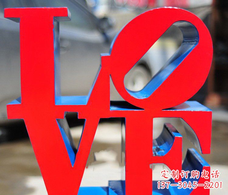 益阳园林不锈钢love字母雕塑
