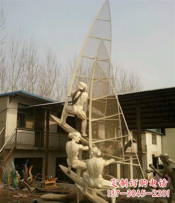 益阳园林不锈钢帆船景观雕塑