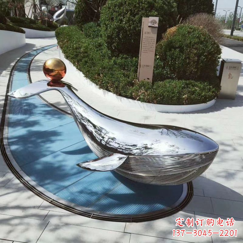 益阳园林不锈钢海豚景观摆件