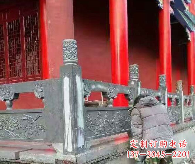 益阳园林仿古石栏板景观石雕 (9)