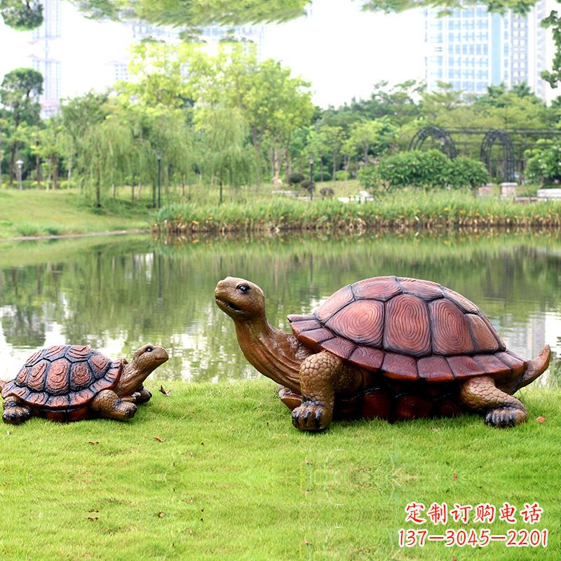 益阳园林仿真乌龟玻璃钢池塘湖泊水景雕塑摆件