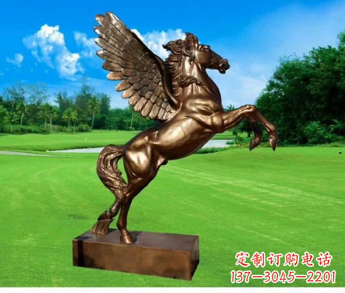 益阳园林飞马铜雕 (2)