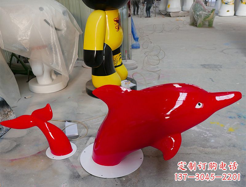 益阳园林广场创意海豚入水出水雕塑摆件