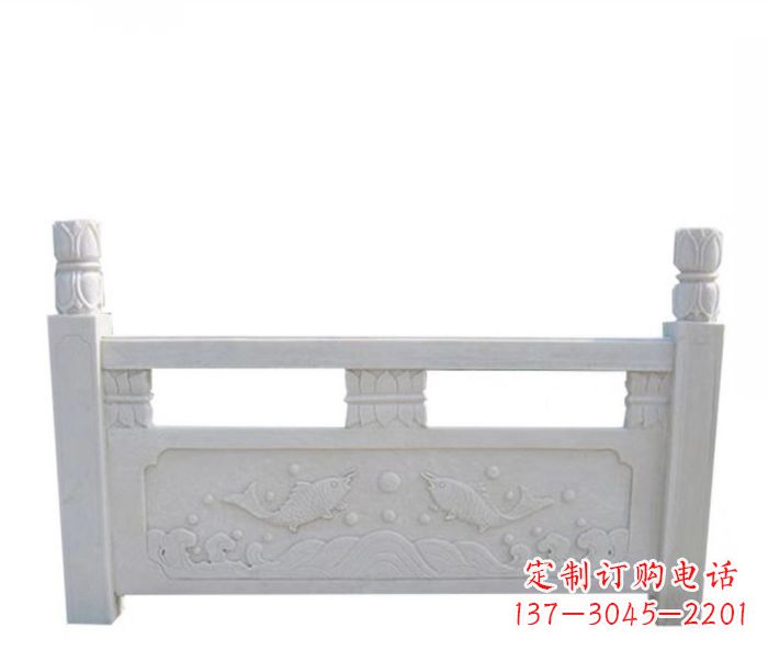 益阳园林汉白玉石浮雕栏板