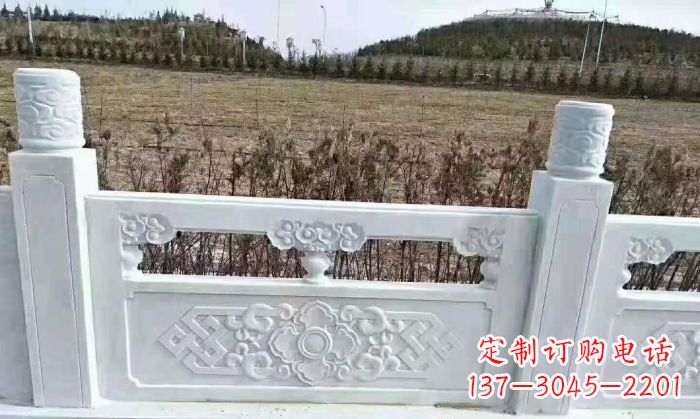 益阳园林汉白玉石浮雕栏板 (4)