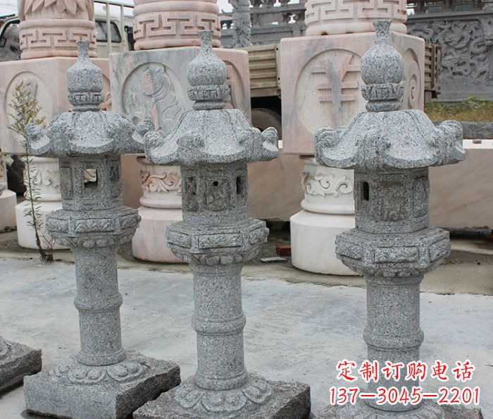 益阳园林景观大理石雕塑石灯
