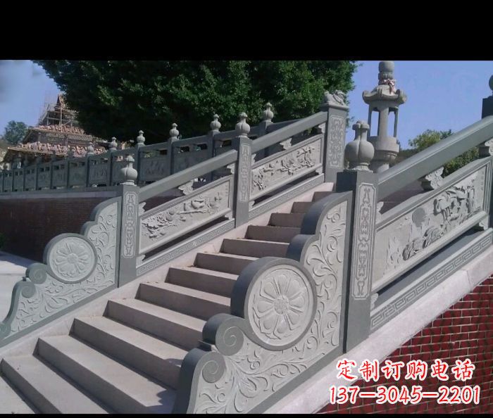 益阳园林景观大理石栏板雕塑 (4)