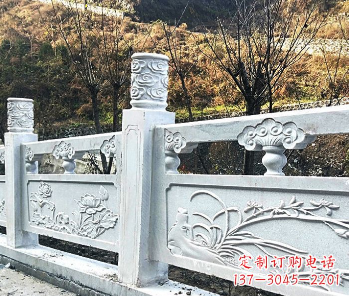 益阳园林景观大理石栏板石雕 (7)