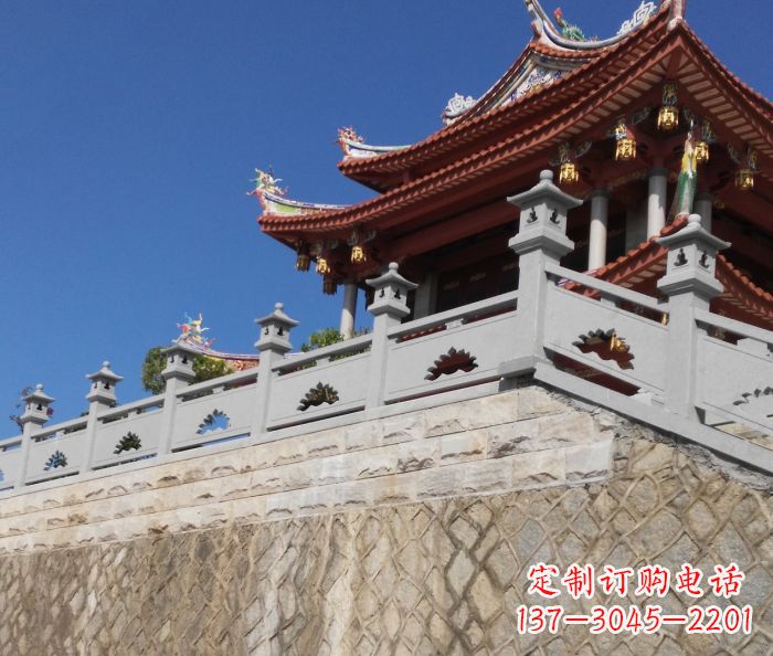 益阳园林景观大理石镂空莲花石栏板