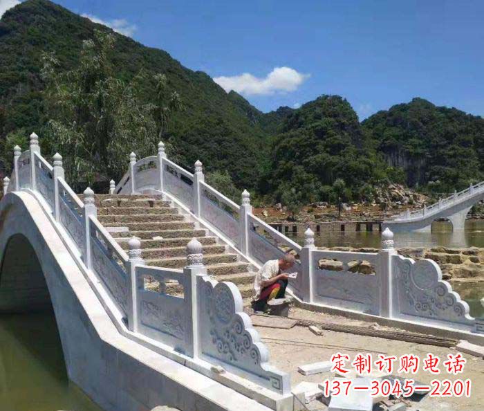 益阳园林景观大理石桥栏板石雕_1
