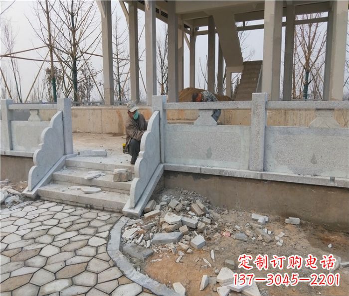 益阳园林景观大理石桥栏板石雕_2 (2)