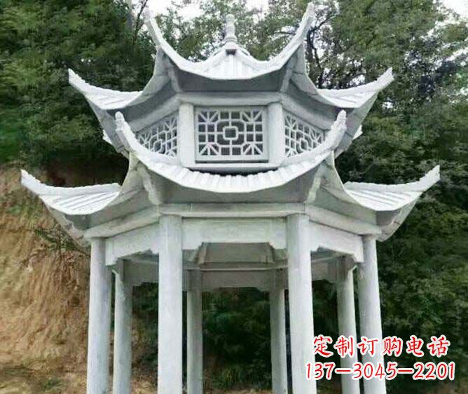 益阳园林景观多层凉亭石雕