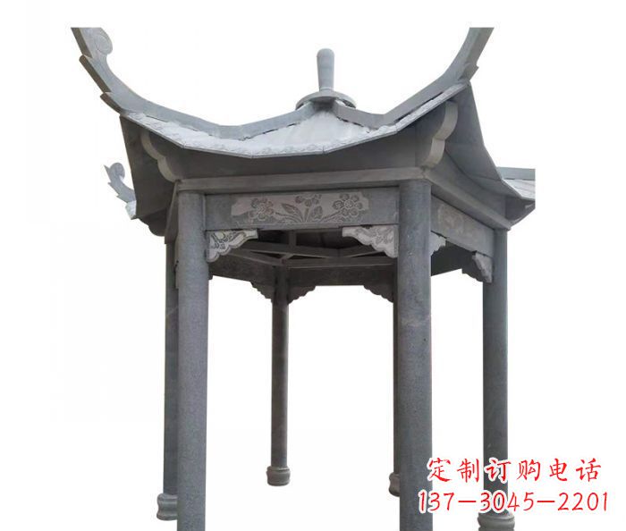 益阳园林景观仿古石雕凉亭 (3)