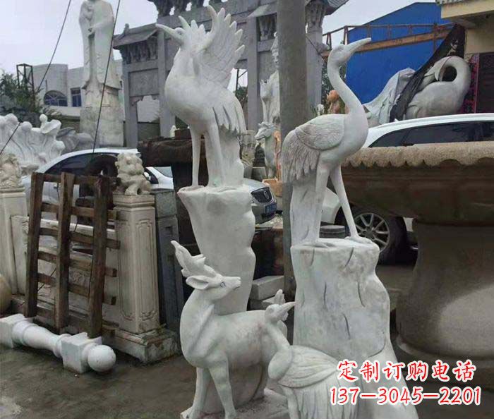 益阳园林景观仙鹤石雕