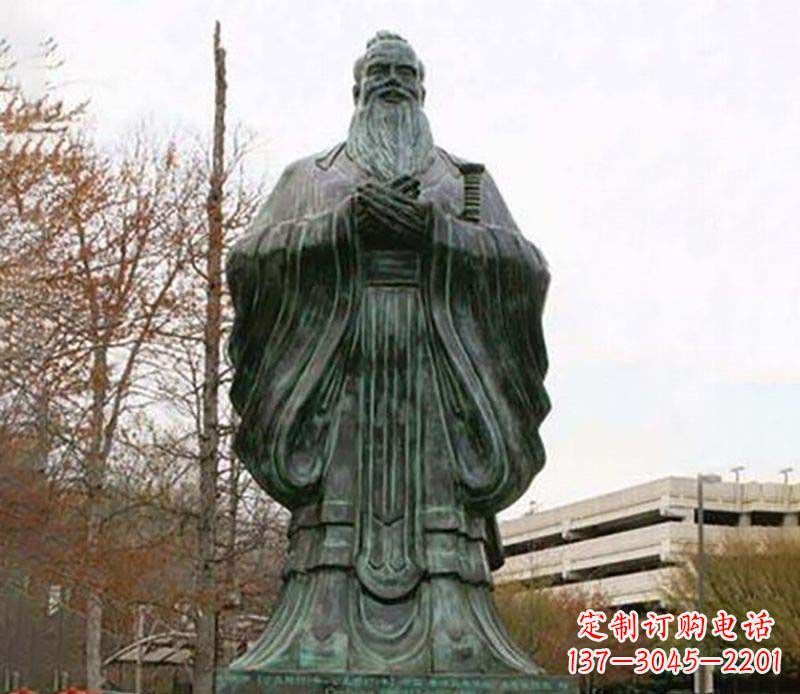 益阳园林老子人物铜雕