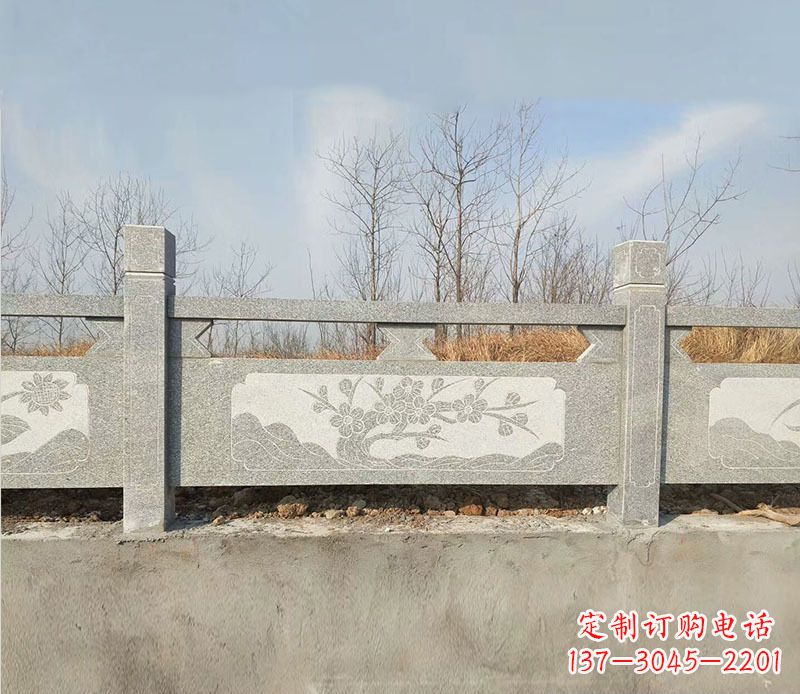 益阳园林梅花石浮雕栏板景观石雕