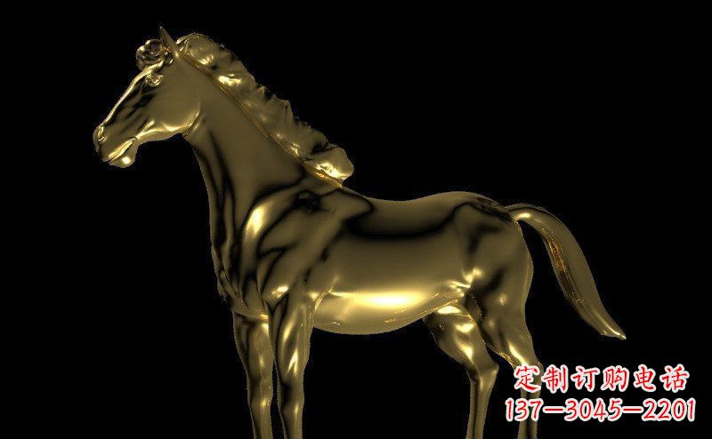 益阳园林马动物景观铜雕