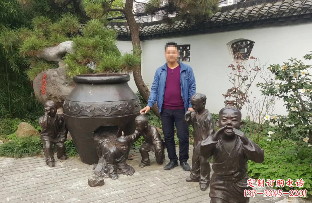 益阳园林司马光砸缸铜雕