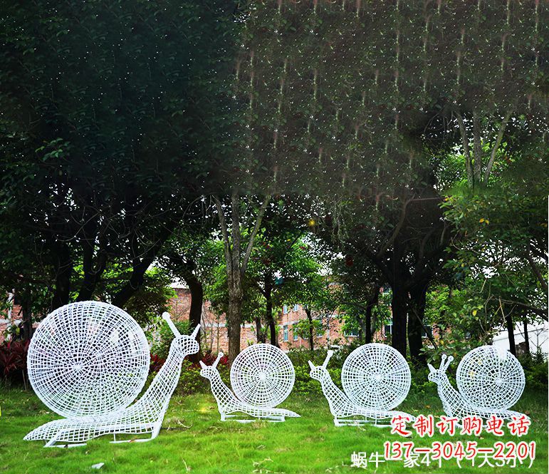 益阳园林蜗牛镂空不锈钢雕塑