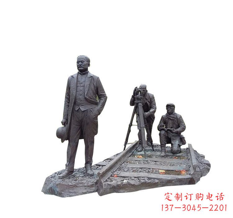 益阳詹天佑铜雕