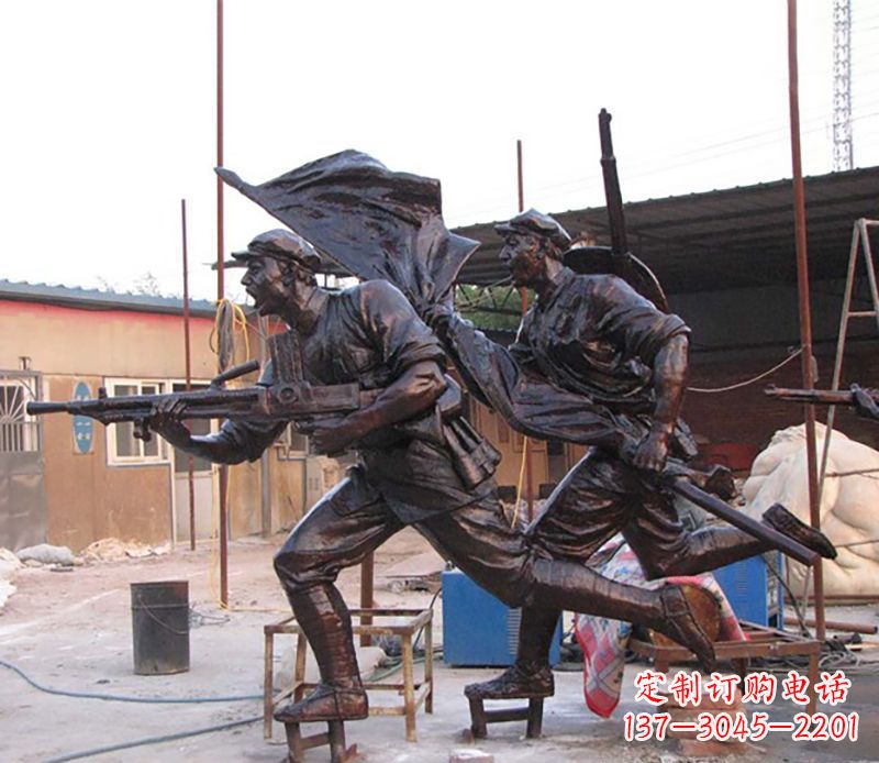 益阳战士人物铜雕