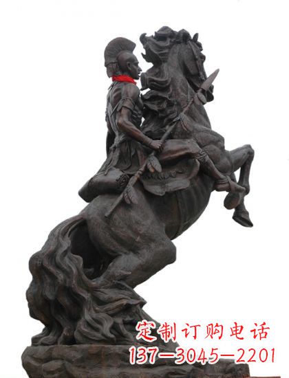 益阳战士与马 铸铜雕塑