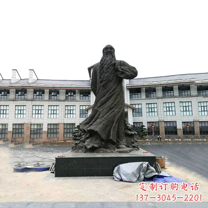 益阳张大千铜雕塑像-景区广场名人雕塑