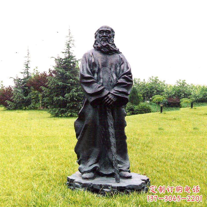 益阳张大千铜雕像-公园近代名人著名人物雕塑