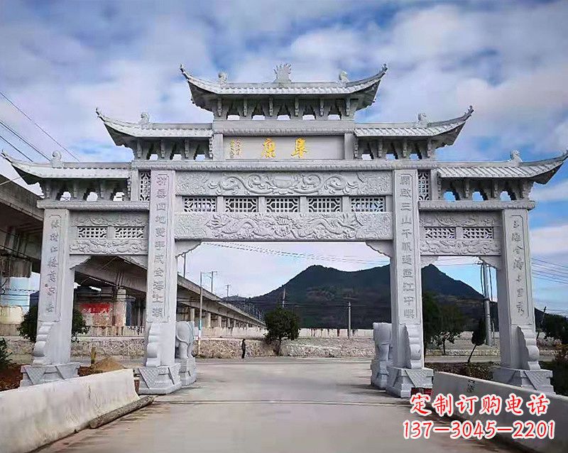益阳张掖石雕牌坊雕刻