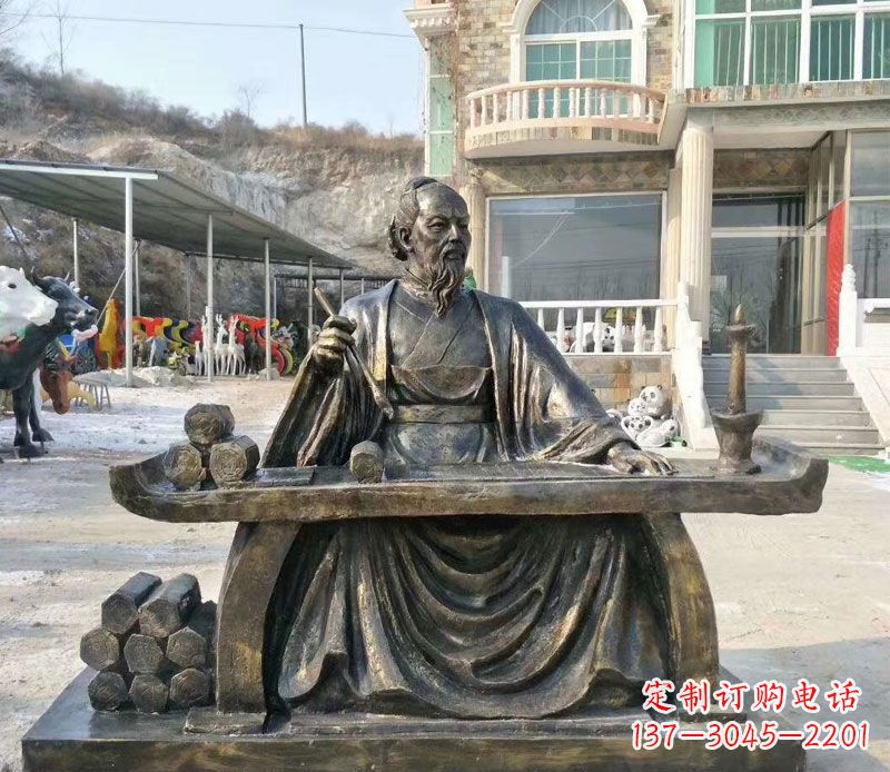 益阳张仲景铜公园雕