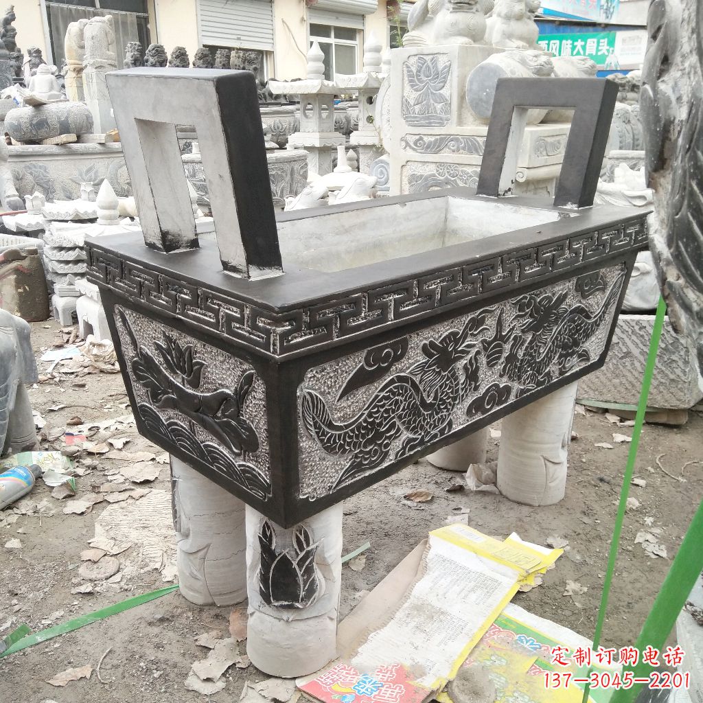 益阳长方形石雕香炉