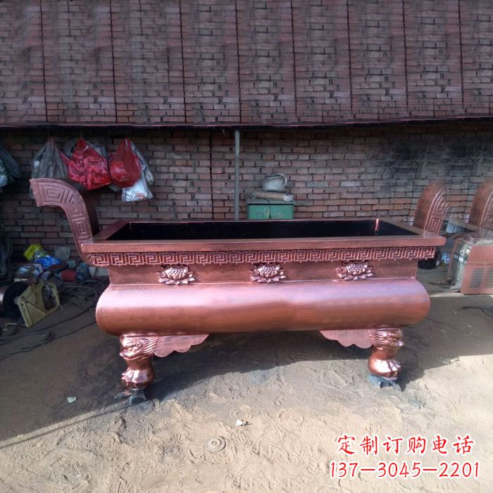益阳长方形铜香炉