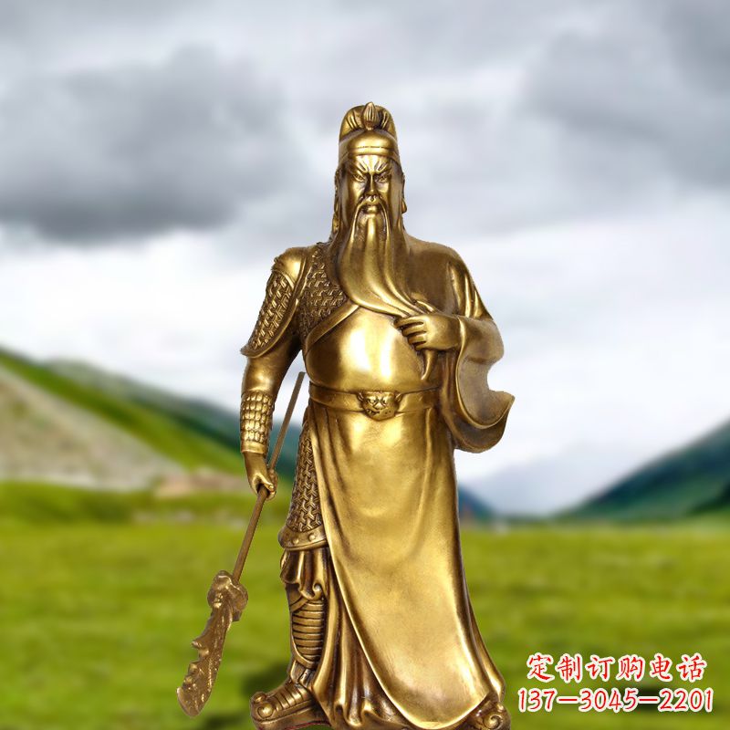 益阳招财关公铜雕像