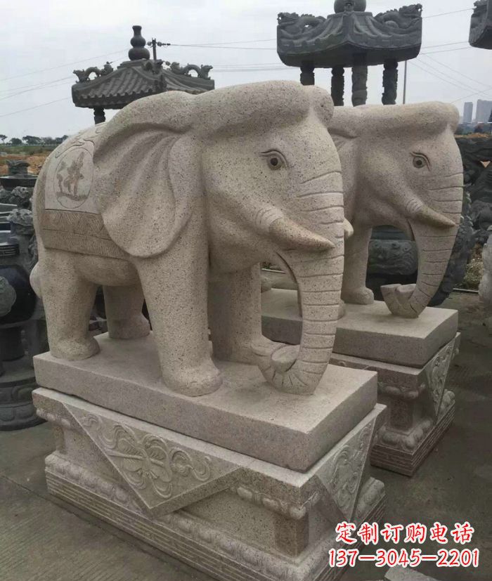 益阳招财进宝大理石大象石雕