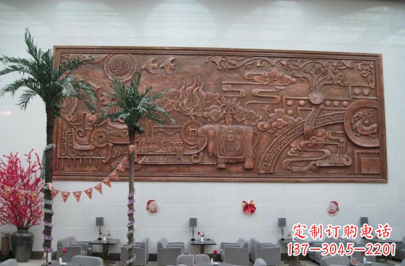 益阳招财进宝大象铜浮雕