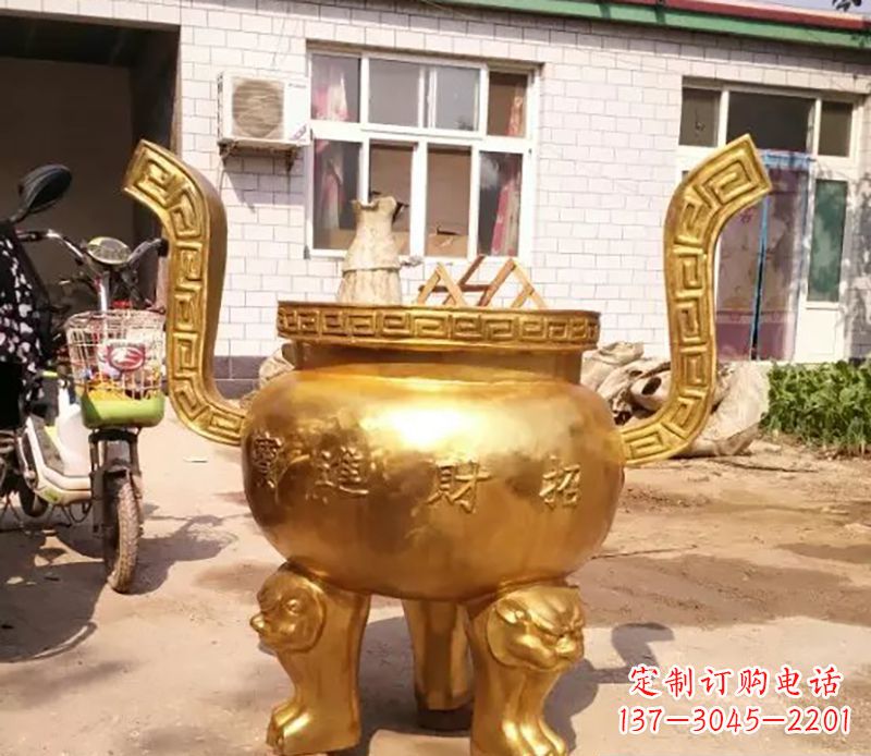 益阳招财进宝香炉铜雕