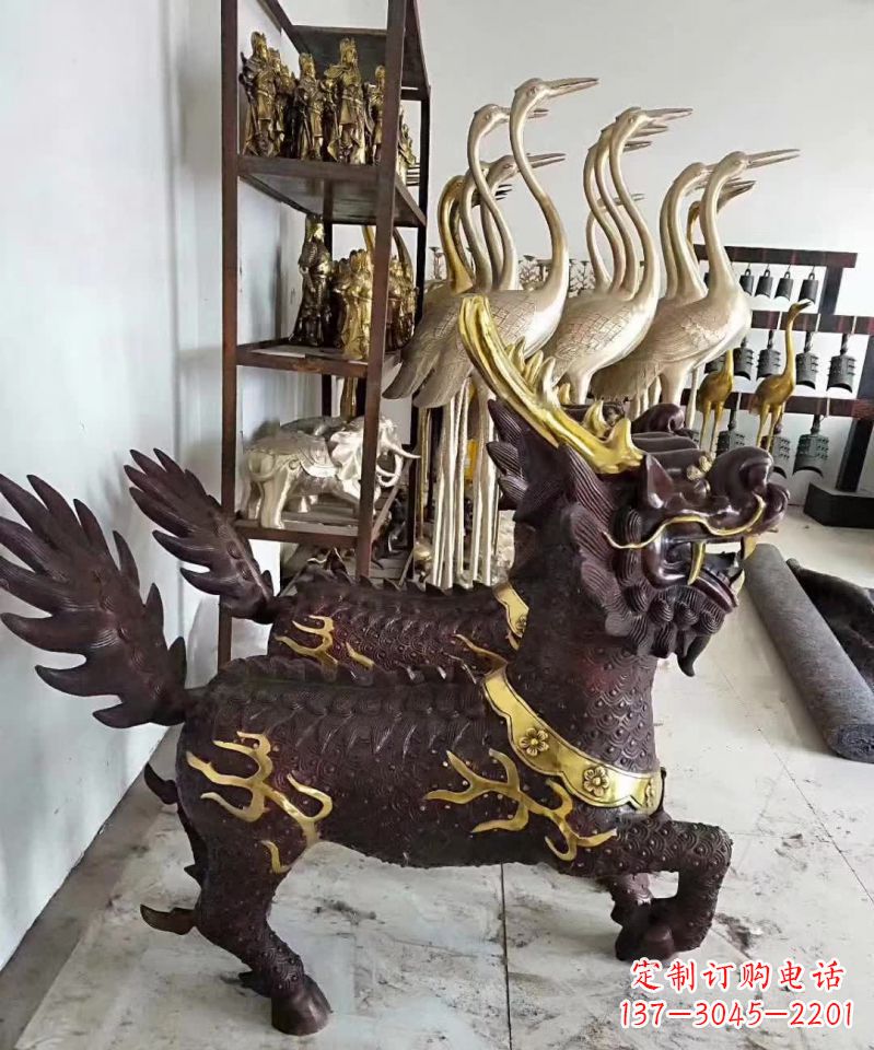 益阳招财纳福麒麟铜雕