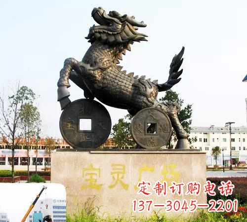 益阳招财麒麟铜雕